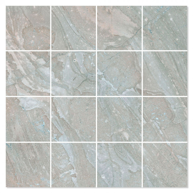 Mosaik Klinker Titan Ljusgrå Matt 30x30 (7x7) cm-0
